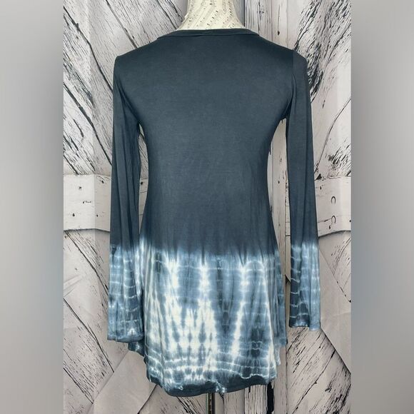 Go Couture Tie Dye Wrap Front Tunic Sweater NWT - Picture 4 of 6